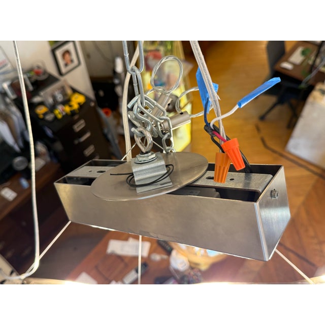 Dodo Arslan for Terzani I Lucci Argentati Linear Chandelier, Brushed Nickel For Sale - Image 12 of 15