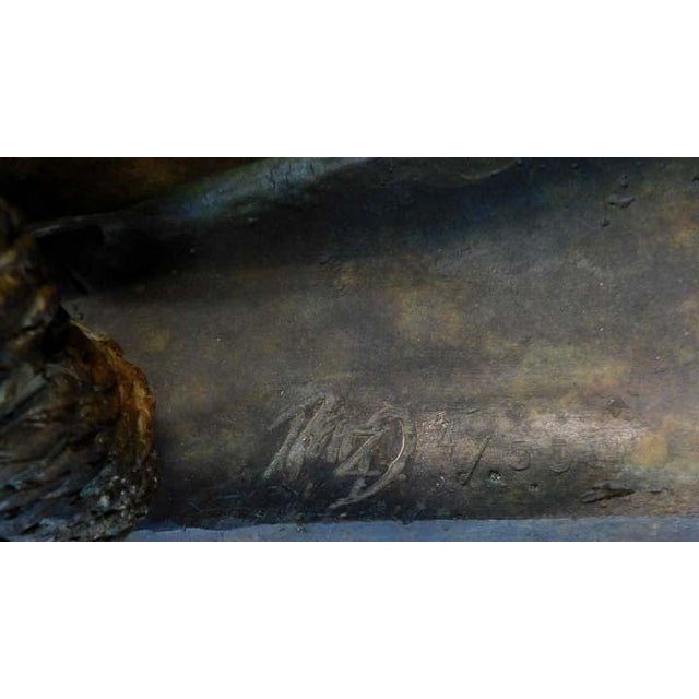 2010s Renzo "The Stone of Relationship" Bronze Sculpture Hand Signed For Sale - Image 5 of 13