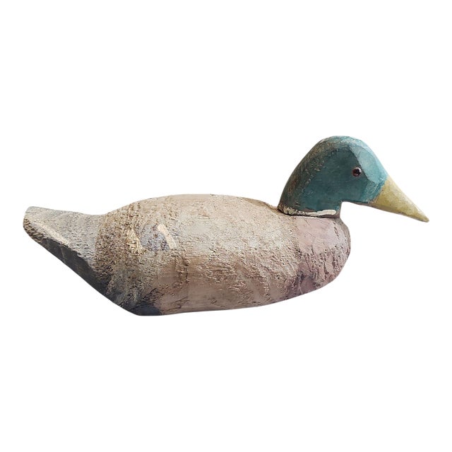Antique Folk Art Style Mallard Decoy For Sale