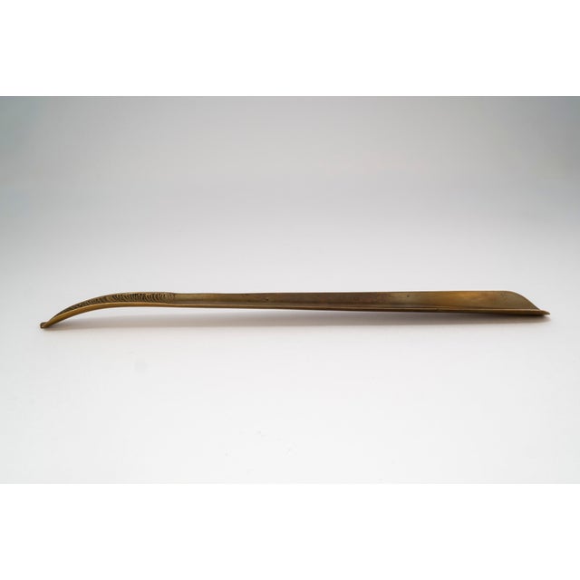 Mid-Century Modern Mid-Century Modern Brass Shoehorn, 1940s For Sale - Image 3 of 10