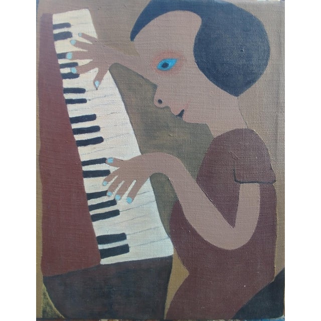 David Akolo, Lost in the keys, 2025 Acrylic On Canvas 20 × 16 × 1 in | 50.8 × 40.6 × 2.5 cm Unique work Includes a...