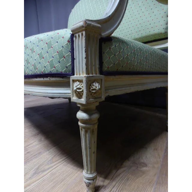 Antique Louis XVI Style Lacquered Sofa For Sale - Image 4 of 10