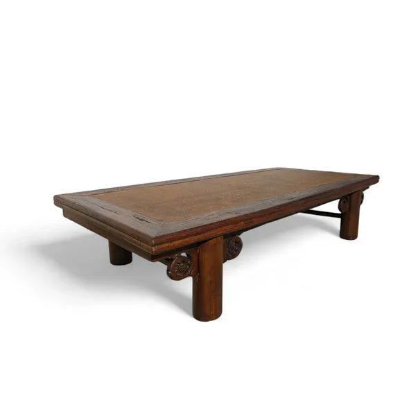 Late 18th Century 81" Inch Long Antique Chinese Brown Coffee Table For Sale - Image 4 of 11