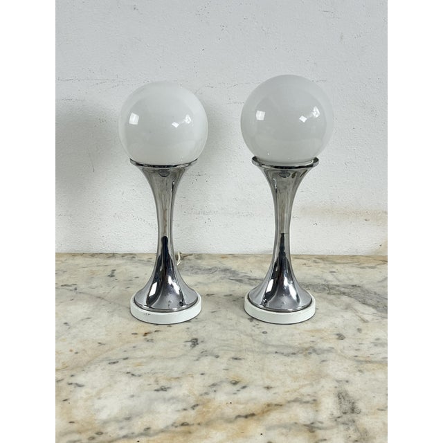 1970s Bubbles Bedside Lamps by Goffredo Reggiani for Oma Italia, 1970s, Set of 2 For Sale - Image 5 of 15