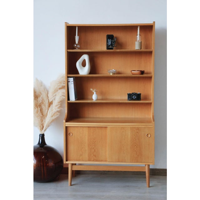 Vintage Scandinavian Oak Bookcase, 1960s For Sale - Image 17 of 18