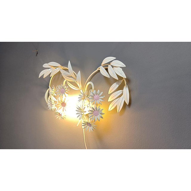 Vintage Floral Wall Lamp attributed to Hans Kögl, 1970s For Sale - Image 11 of 14
