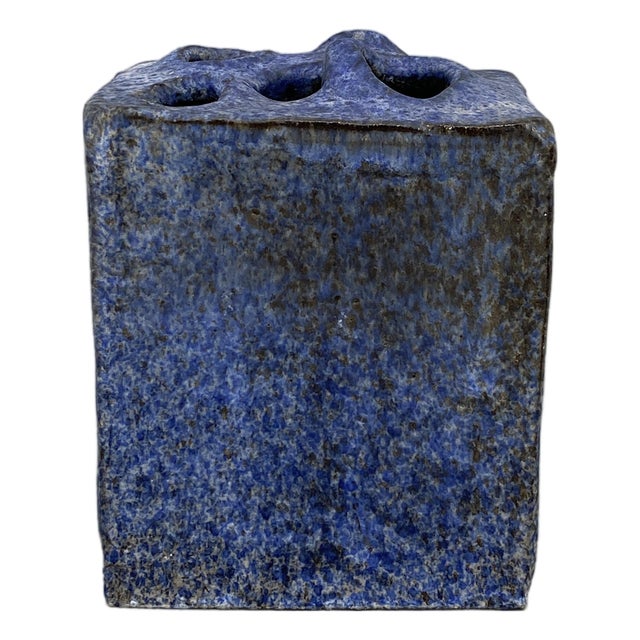 Brutalist Studio Ceramic Vase by Kapner, 1973 For Sale