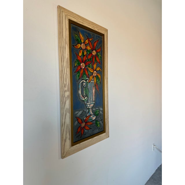 A beautiful Vintage impressionist still life oil on canvas painting by DUARTE. Signed in the lower left side corner....