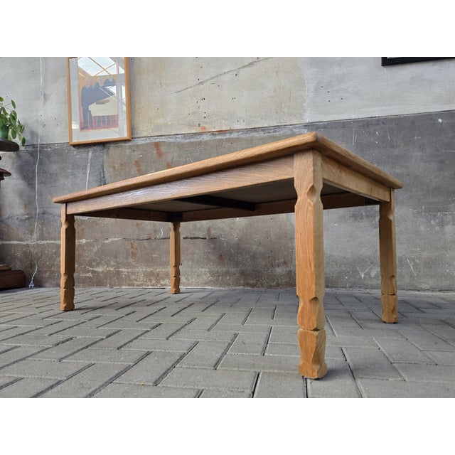 Mid-Century Danish Coffee Table in Oak and Green Ceramic, 1970s For Sale - Image 6 of 16