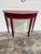 1980s Vintage Perfectly Distressed Red Habersham Demilune Console Table For Sale - Image 5 of 10