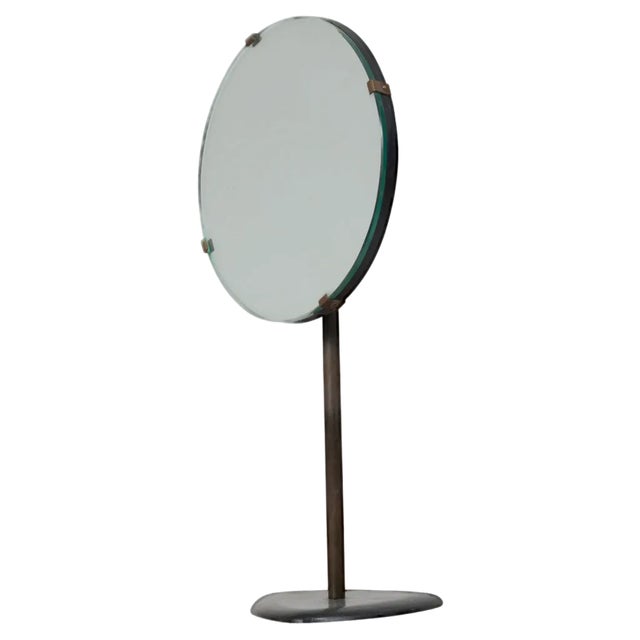 Swedish Art Deco Solid Iron Table Mirror For Sale