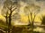 Late 20th Century Moody Dawn Mist with Winter Trees in a Rural Village in the English Countryside 1988 For Sale - Image 5 of 10