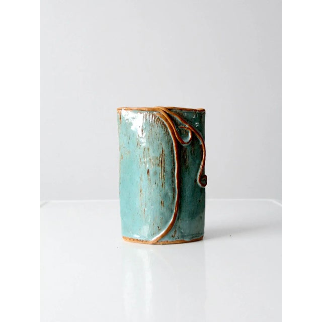 Artist Signed Studio Pottery Vase For Sale - Image 13 of 13