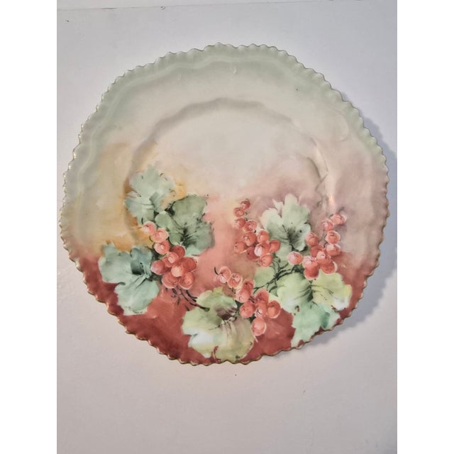 Charming antique German porcelain collector plate attributed to Bauer & Pfeiffer (B & P) of Schorndorf, Württemberg,...