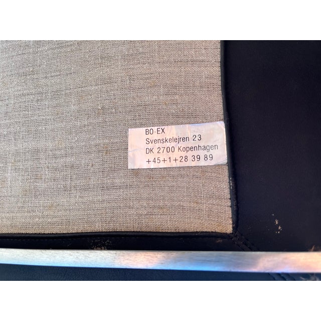 1970s Jørgen Lund & Ole Larsen Pair of Lounge Chairs in Black Leather For Sale - Image 14 of 18