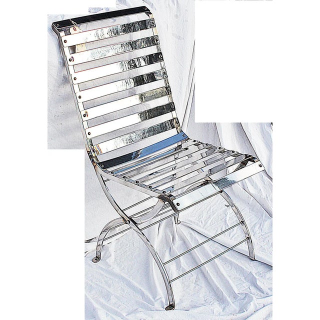Modern Custom Modern Stainless Steel Chair by Szilagyi For Sale - Image 3 of 10