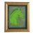 Horse Portrait Green Minimalism Abstract Art Deco Original Oil Painting Cleo Plowden For Sale