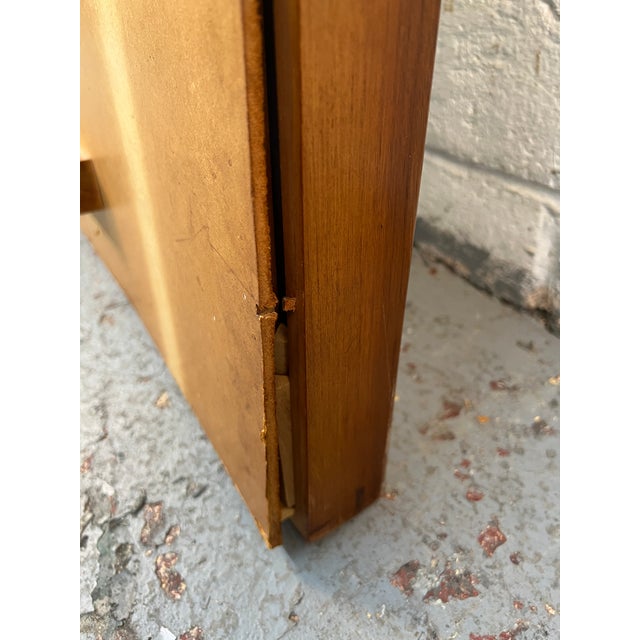 Mid-Century Walnut Framed Wall Mirror For Sale In New York - Image 6 of 6