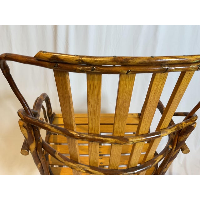 A Nice Vintage Adirondack Bentwood Armchair With A Tortoise Finish For Sale - Image 4 of 15