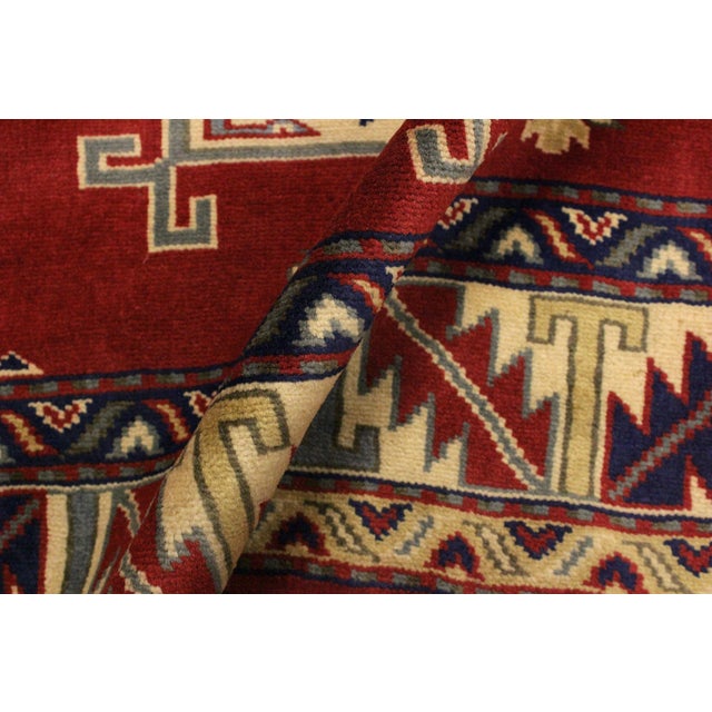 Textile Rustic Shirwan Red/Beige Wool Rug - 4'1''x5'10'' For Sale - Image 7 of 10