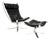 Set of Vintage Chrome and Leather Falcon Chair and Ottoman by Sigurd Ressel for Vatne Møbler, 1960s, Set of 2 For Sale