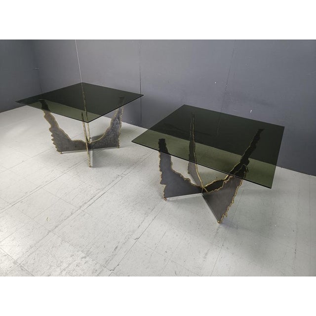 Metal Brutalist Coffee Tables, 1970s, Set of 2 For Sale - Image 7 of 11