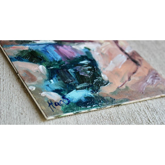 Quiet Places & Abstract Golden Fields — Contemporary Landscape Original oil painting by Lisa Haas, 8 x 10 unframed on...