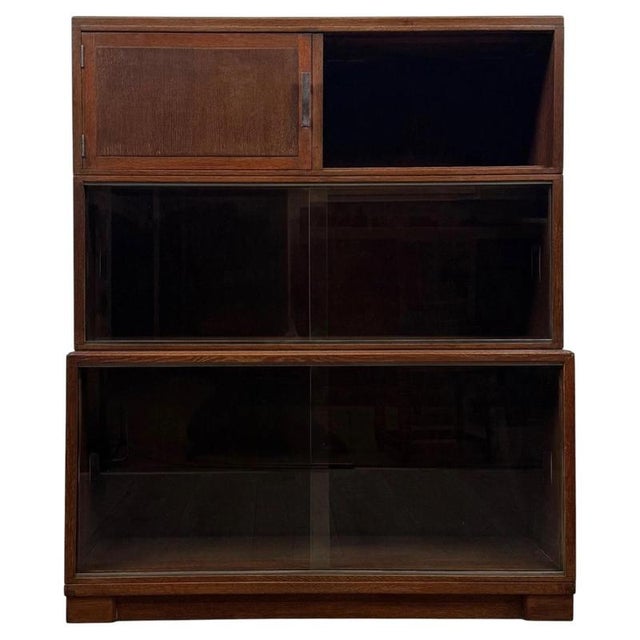 Antique Early 20th Century English Glazed Oak Display Cabinet from Minty LTD For Sale - Image 6 of 13