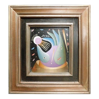 Anton Arkhipov "Moon" Original Oil on Canvas Original Artist Framed Hand Signed For Sale