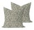 Pair of handcrafted pillows fashioned with Rhapsody in Quartz fabric on the front and backed in a flax colored linen....