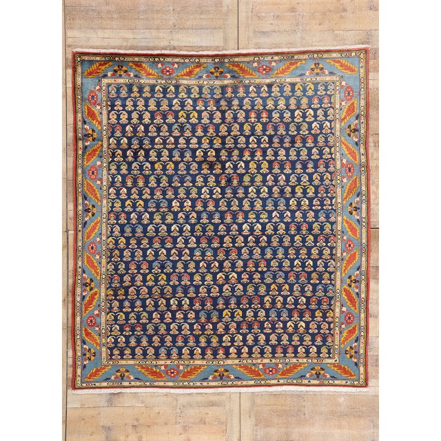 Vintage Persian Malayer Rug, 06'11 X 07'09 For Sale - Image 10 of 10