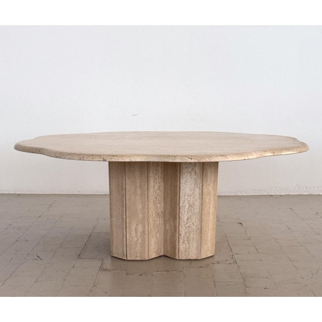 Hand-Crafted Travertine Coffee Table, Italy, 1970s For Sale - Image 3 of 18