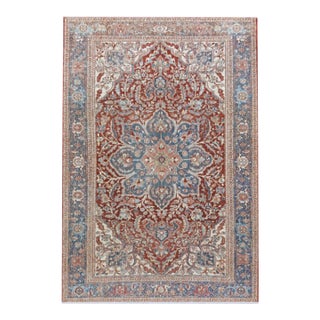 Antique Heriz Rug | Floral Medallion | 8x11 For Sale