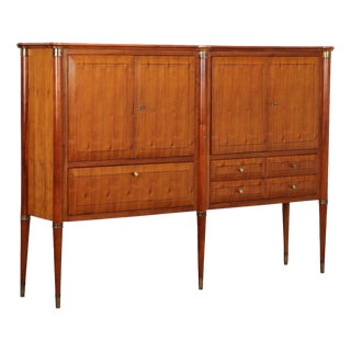 Cherry & Brass Sideboard, 1950s For Sale