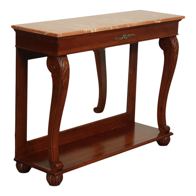 Ethan Allen Regent's Park Empire Style Marble Top Console Table Chairish