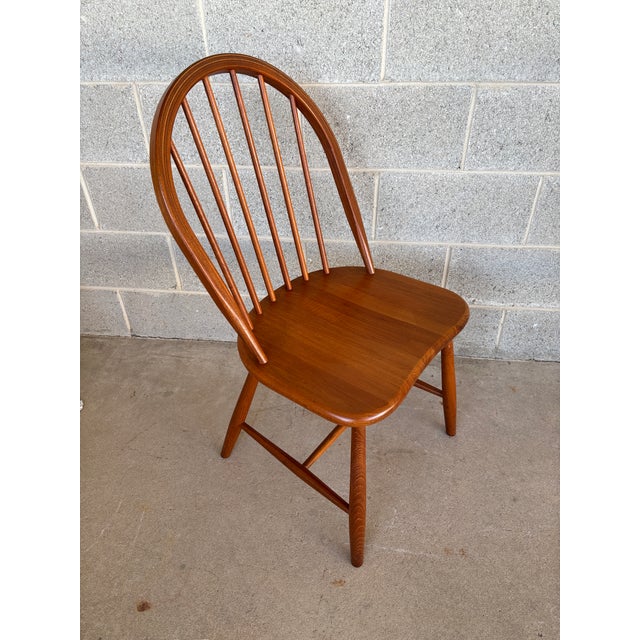 Mid 20th Century Ansager Mobler Danish Modern Teak Hoop Back Dining Chairs - Set of 4 For Sale - Image 5 of 16