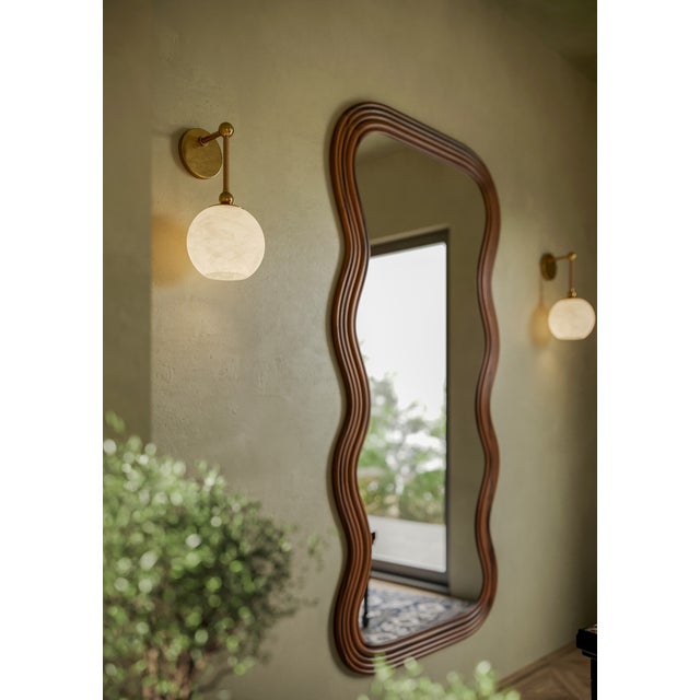 Brass Mitzi Abbie 7.25 in. 1 Light Wall Sconce in Aged Brass Finish For Sale - Image 8 of 10