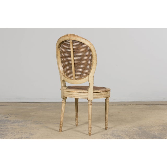 Early 19th Century French Louis XVI Painted Cane Dining Chairs - Set of 10 For Sale - Image 15 of 18