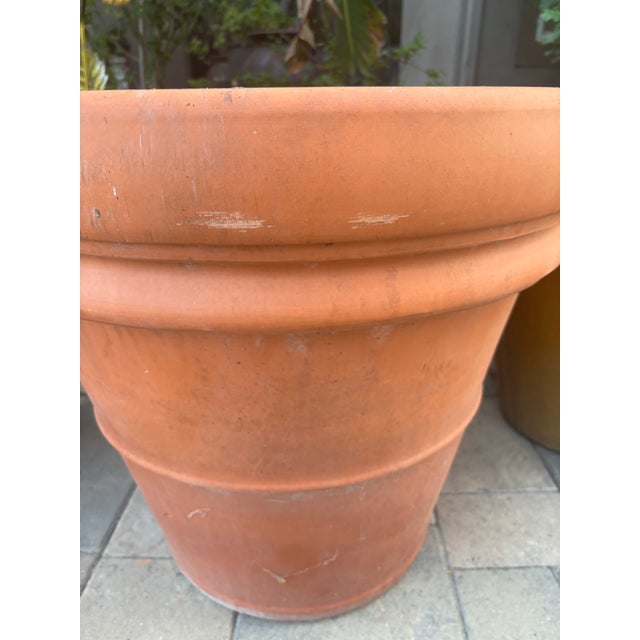 Large Vintage Italian Terracotta Garden Planter With Rolled Rim, Tuscany For Sale - Image 4 of 12