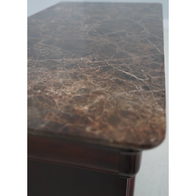 Pair Stickley Marble Top Empire Cherry Nightstands For Sale - Image 11 of 18