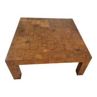 Burl Walnut Patchwork Coffee Table in the Style of Paul Evans, Circa 1950s For Sale