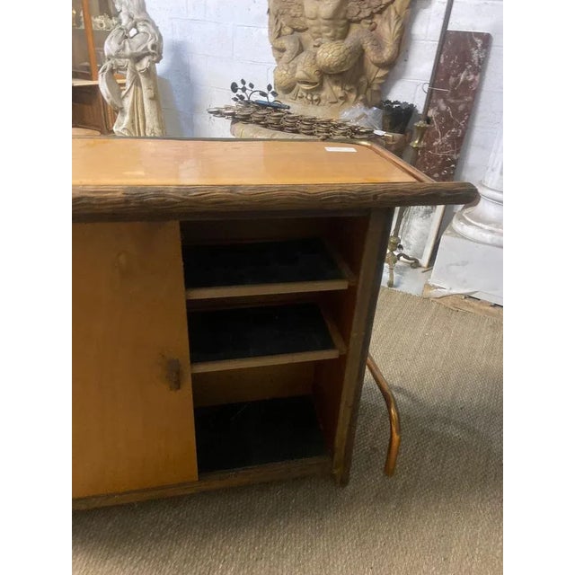 Brutalist Chalet Bar and Stools, Set of 3 For Sale - Image 5 of 8