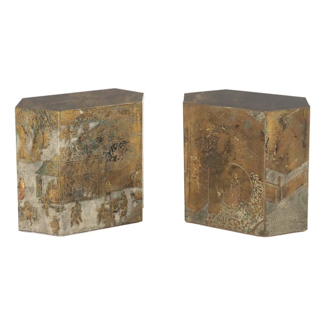 Philip & Kelvin LaVerne "Chan" Side Tables, Pair For Sale