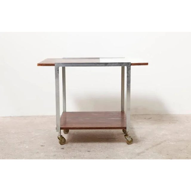 Mid-Century Modern Rolling Serving Bar Cart, 1960s For Sale - Image 4 of 8