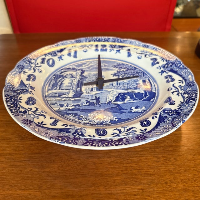 Spode Spode Italian Porcelain Plate Wall Clock, Vintage For Sale - Image 4 of 12