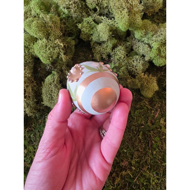 French Victoria Magazine Hand-Painted Easter Egg Style A For Sale - Image 3 of 6