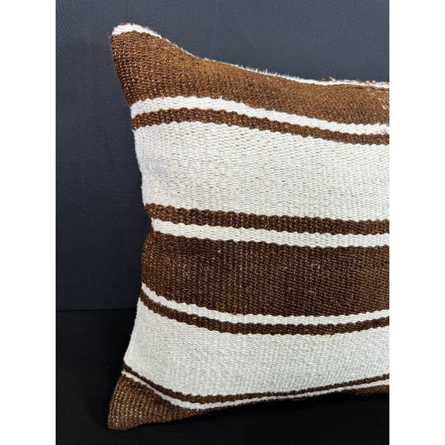 Turkish Hemp Pillow Cushion Natural Beige Brown Pillow Cushion Cover 20"x20" #30561 Enhance your home decor with our Kilim...