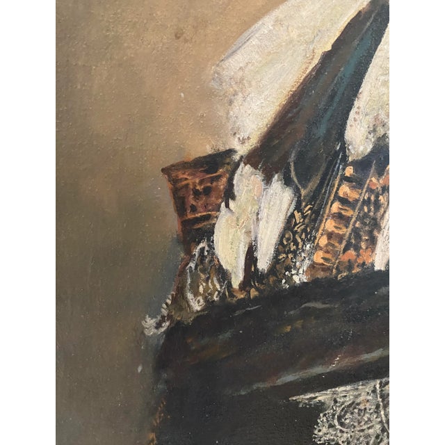 Wood Antique Painting Inspired by the Original Dutch Masterpiece Laughing Cavalier For Sale - Image 7 of 12