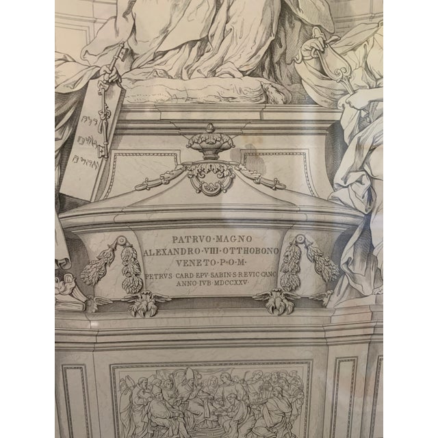 Italian 19th C Italian Engraving of Pope Alessandro VIII For Sale - Image 3 of 13