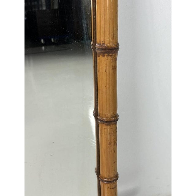 Wood Faux Bamboo Mirror, 1890s For Sale - Image 7 of 12